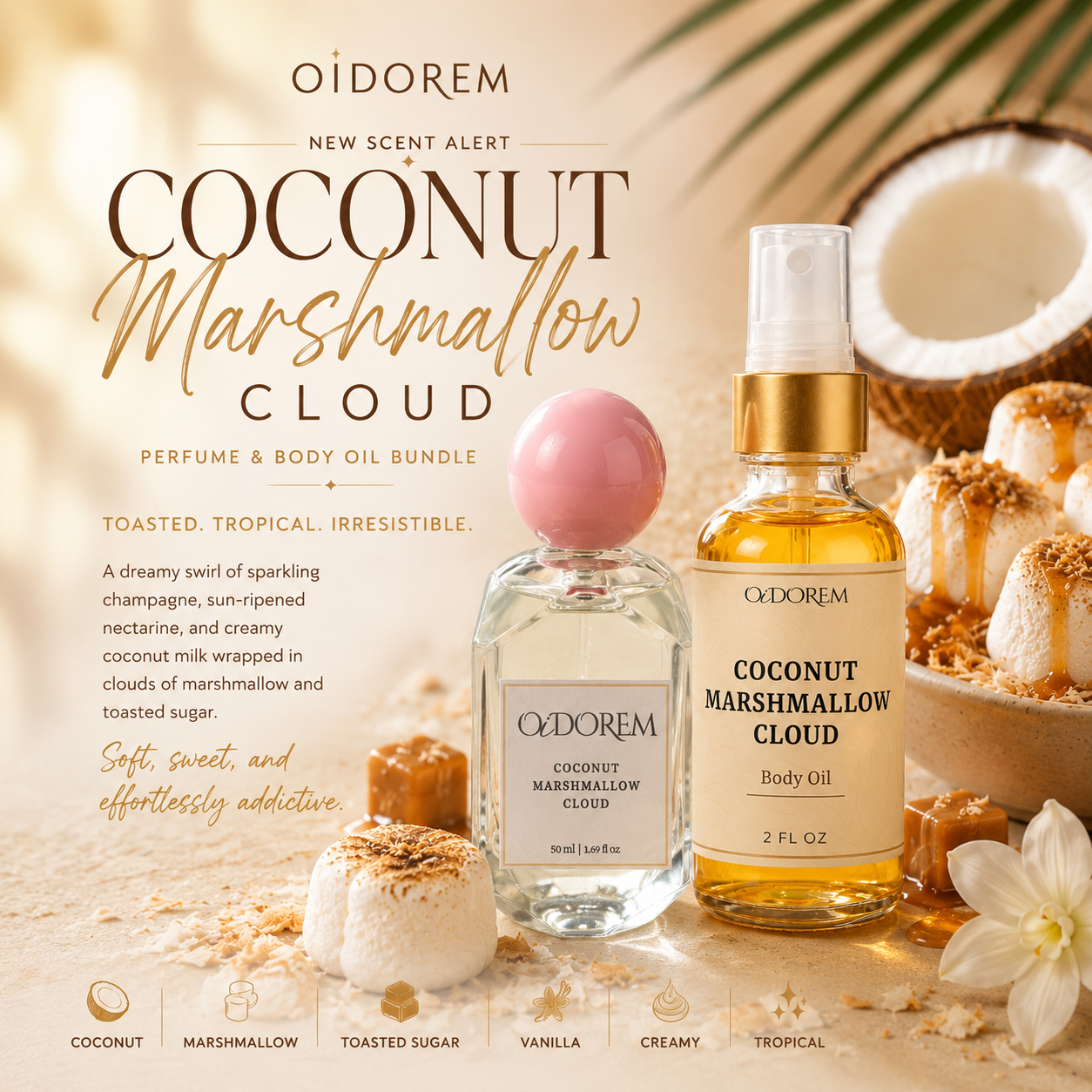Coconut Marshmallow Cloud Pair